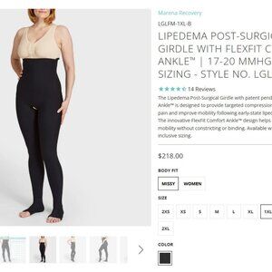 Marena Compression Garment, Black, size 1XL